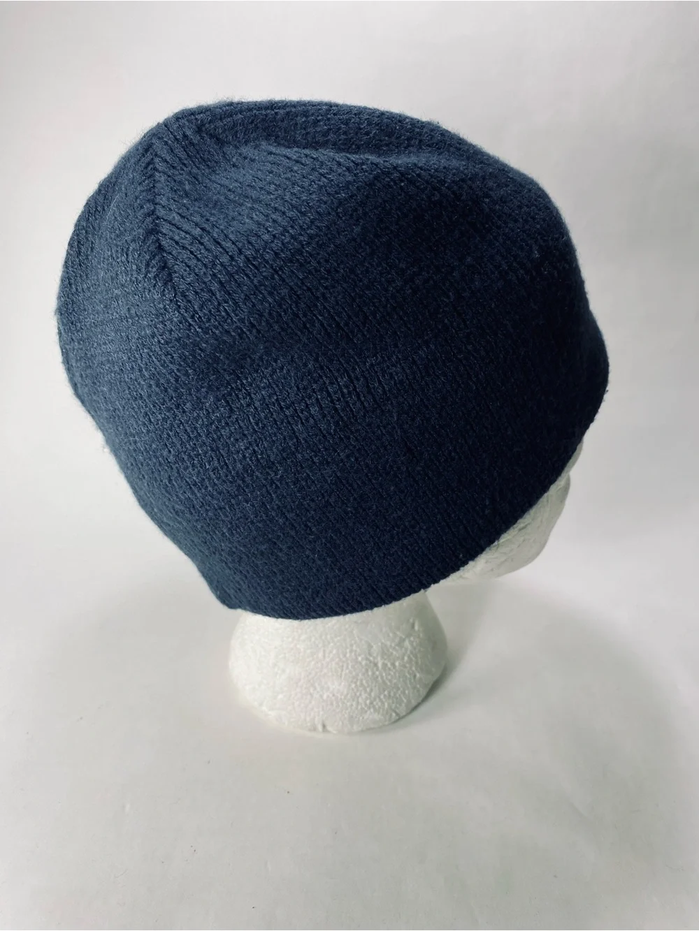 The North Face Jim Beanie Dark Blue Ribbed Fleece Lined Hat Beanie